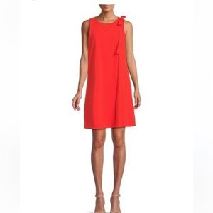 DKNY Shoulder-Bow Sleeveless Scuba Crepe Dress